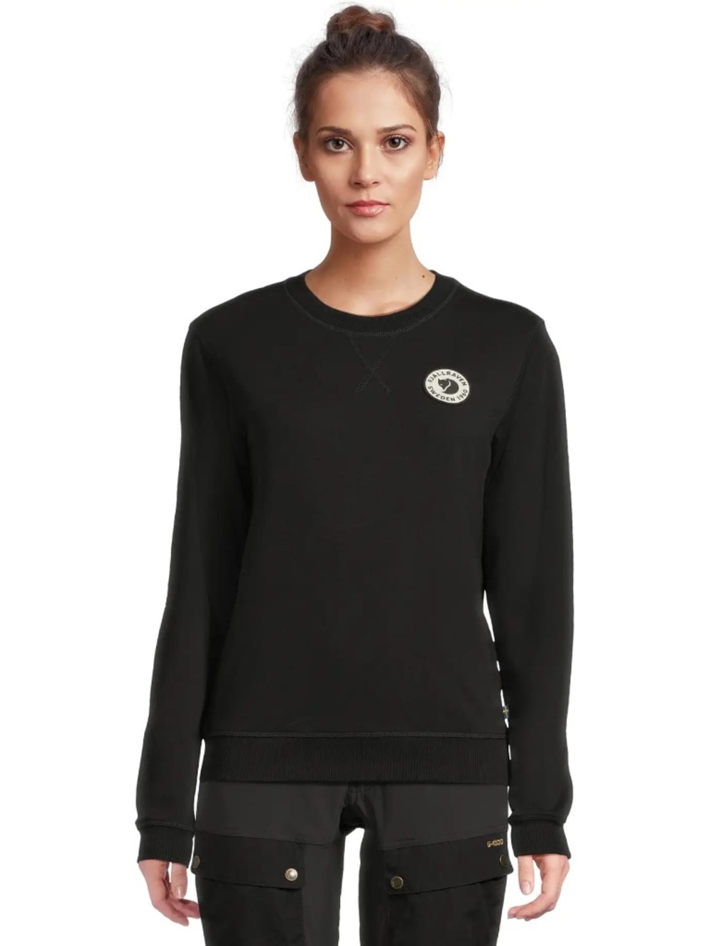FJALLRAVEN (1960's Logo) Women's Black Sweater Size SMALL Brand New